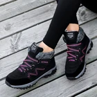 Baidengзимняя женская спортивная обувь; женская теплая обувь из искусственной кожи на платформе с мехом; водонепроницаемые зимние кроссовки; Плюшевые беговые кроссовки; 42