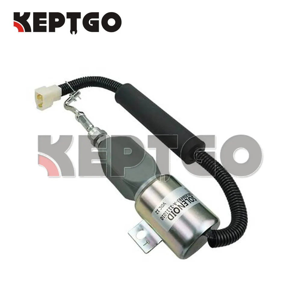 Nova Parada Solenoide Km493-a1111010 para Kipor Kde30e3 Kde35e3 Kde40e3 Gerador 12v Peças e acessórios do gerador