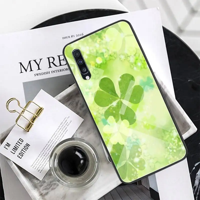 

Shamrock Glass Phone Case Back Shell For Xiaomi Redmi Note 7 5 4 6 6A Mi 8SE 8 6 Lite Mix 2 2s Note 3 Cover