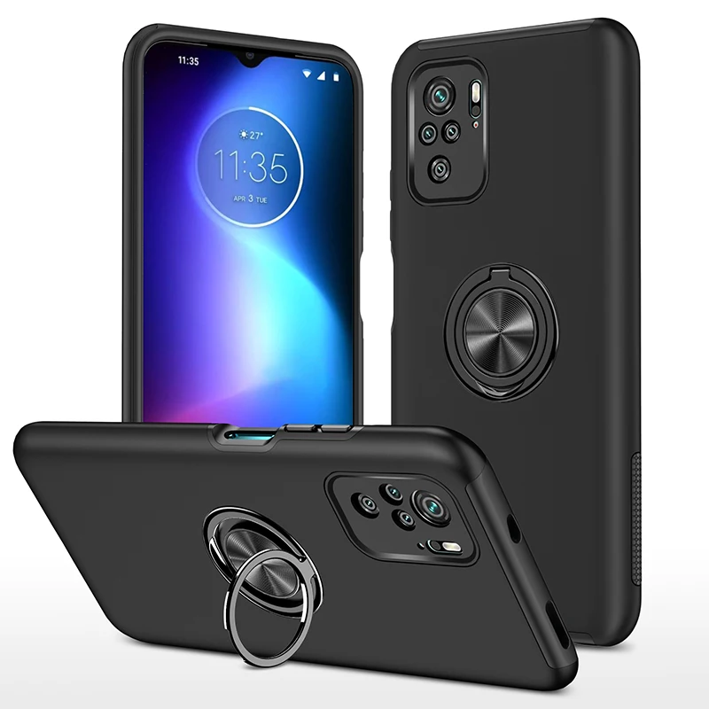 

For Xiaomi Redmi Note 10 Pro Case Shockproof Armor Ring Stand Cover Xiaomi Redmi Note 10S Note10 10Pro Car Magnetic Holder Cases