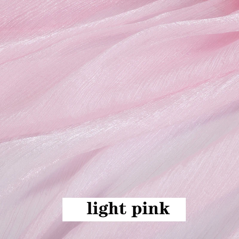 light pink Ширина 150 см однотонный Блестящий органза ткань тюль, марля, сетка для Свадебная вечеринка сценическое платье DIY Павлиньего хвоста, ручная работа, украшение из ткани - Цвет: light pink