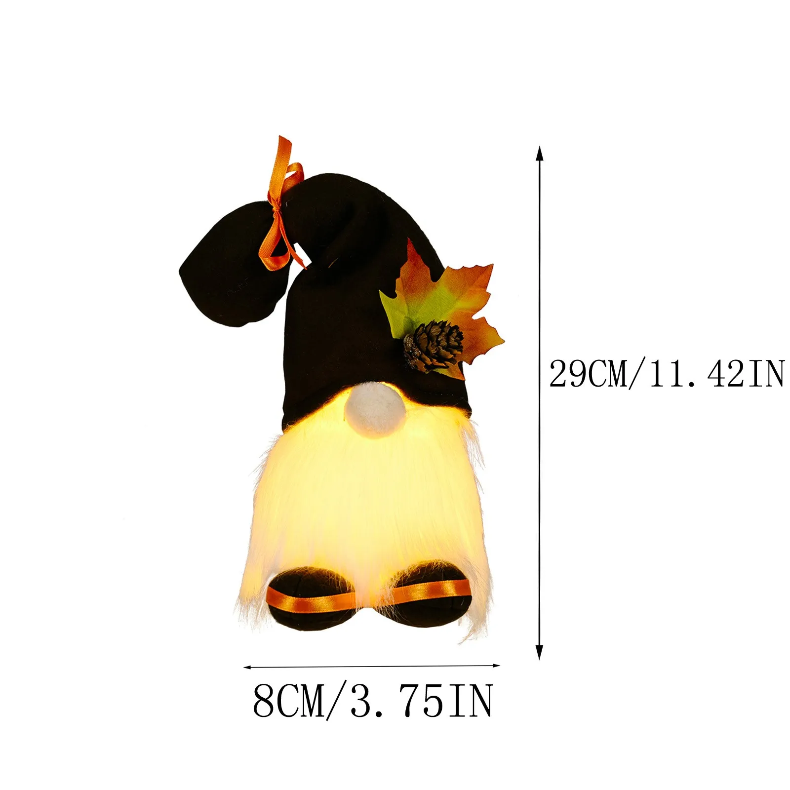 

2pcs Festival Lighted Faceless Doll Decoration Glowing beard Creative Autumn Lighted Doll Party Kid's Gift Home Decoration
