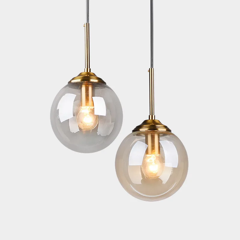 

Nordic Gold Pendant Lights Metal Glass Hanging Lamp Suspension Luminaire Living Room Bedroom Home Deco Light Fixture Kitchen Led