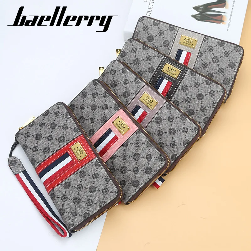 

Baellerry High Quilty Women's Handbag Printing Large Capacity Handbag Fashion Zipper Long Wallet