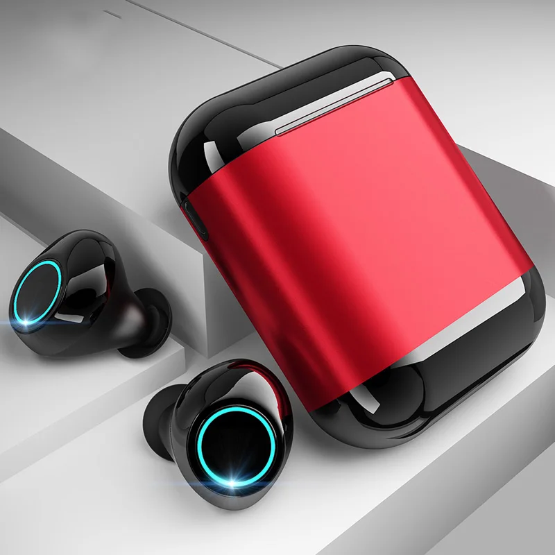 Tws5.0 наушники вкладыши мини Спортивные Беспроводные Bluetooth гарнитура с зарядным