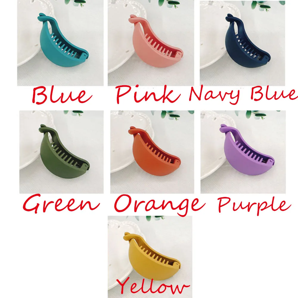 Заколка для волос в форме банана женщин матовая текстурная заколка хвоста