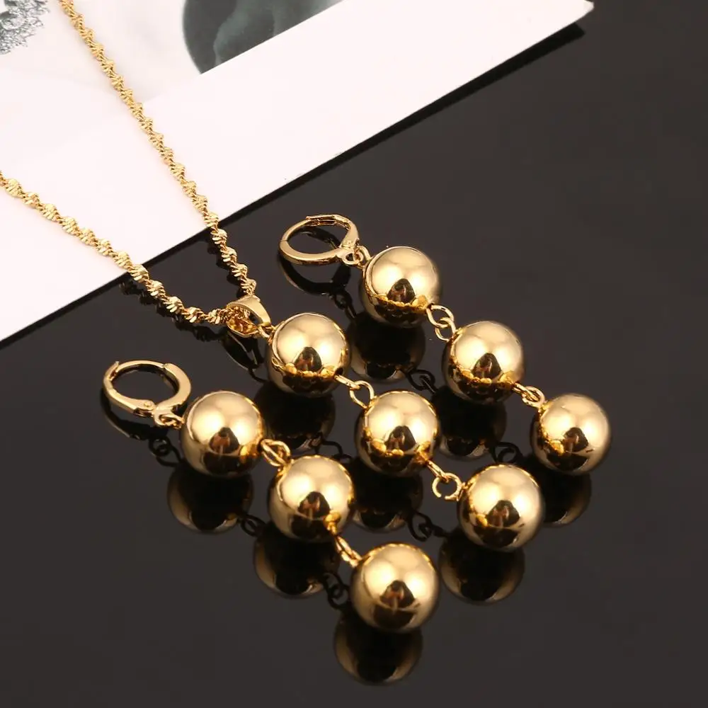 Золотые бусы ожерелье серьги Африка арабский Ближний Восток эфиопские модные