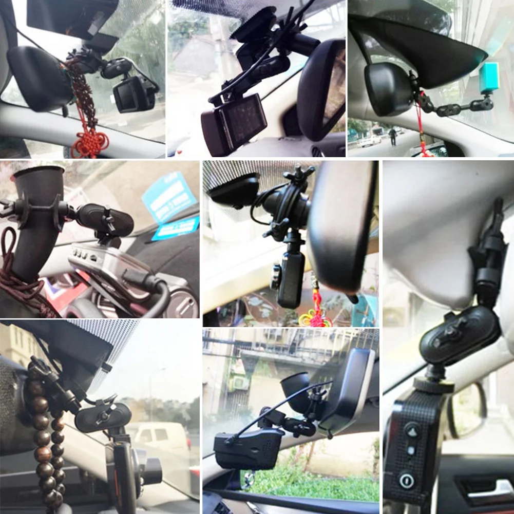 holder stable with screws camera bracket dash cam mount rearview mirror universal 360 degree rotation auto driving car interior free global shipping