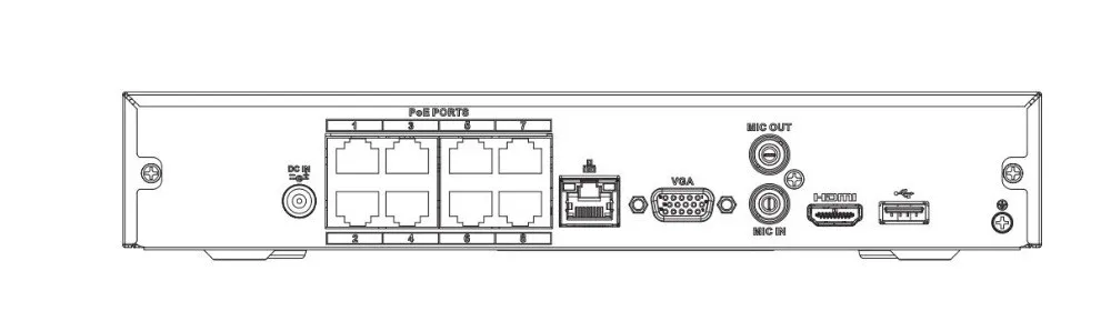 Dahua безопасности смешанный продукт 4K cctv комплект NVR2108HS-8P-4KS2 8CH 8POE и IPC-HFW5431R-Z 4 шт. ip-камера POE ONVIF