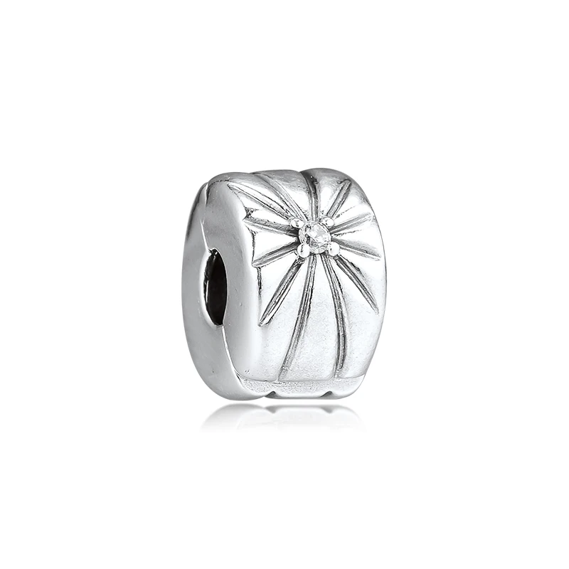 

CKK подходит для браслета Pandora сверкающий Sunburst зажим Подвеска для стандартного серебра 925 Оригинальный бисер