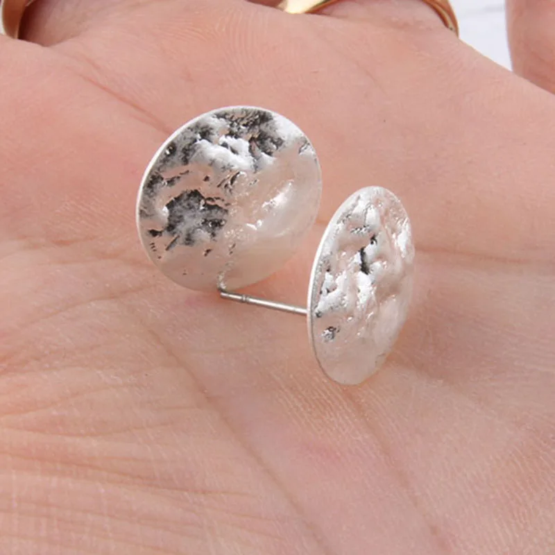 Женские медные сережки NeefuWofu большие серьги-гвоздики с античным покрытием в