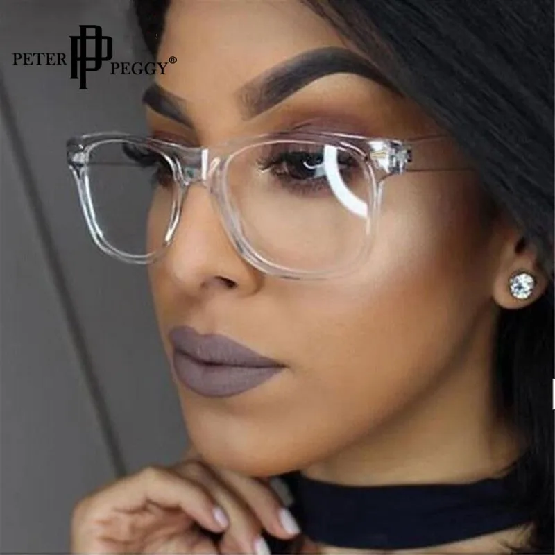 

Rectangle Glasses Women Frames Fashion Leopard Vintage Plastic Prescription Men Glasses Transparent Myopia Eyeglasses Frames