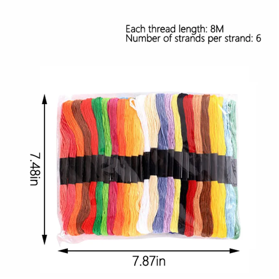 

Embroidery Thread 36 Colors Embroidery Floss Cross Stitch Kit Premium Rainbow Embroidery DIY Threads Crafts Cotton Sewing Skein