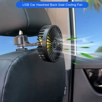 universal car hook car back seat headrest 3 speed 5v usb fan with switch air cooling fan for car truck suv boat
