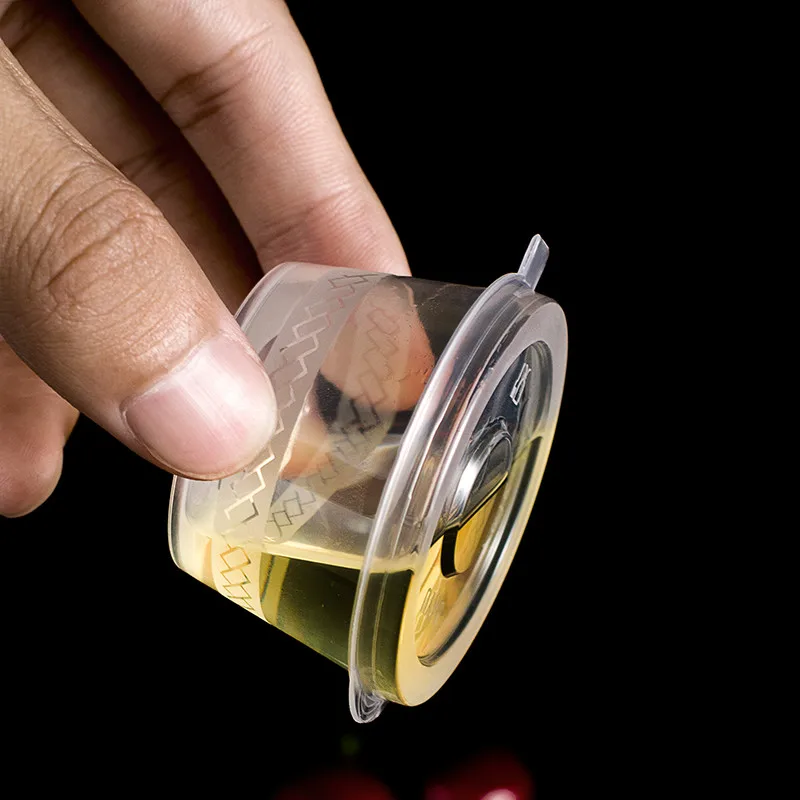 100 шт. одноразовые прозрачные чашки для соуса с крышкой | Дом и сад