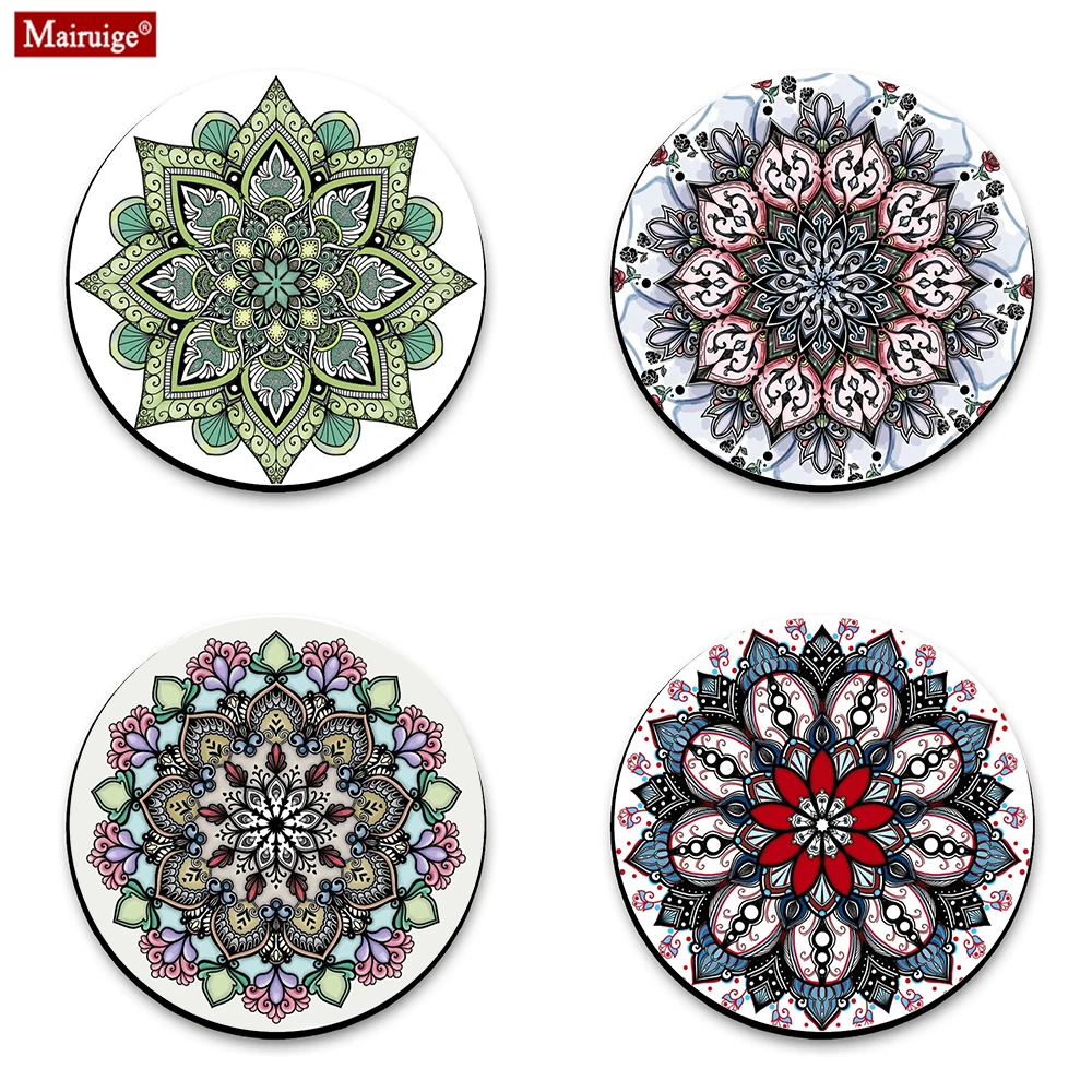 

Datura Flowers Round Best Mouse Pad Black Color Game Mousepad Gaming PC Laptop Supplies Rubber Computer Desk Mat 20cmx20cm