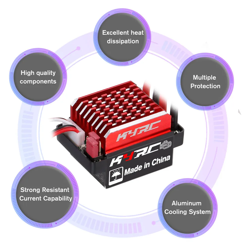 60A ESC RC Автомобиль матовый 6V/2A BEC для 1/10 Traxxas TRX4 Trx6 D90 HSP Redcat 4WD Tamiya Axial SCX10 HPI DIY части