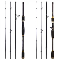 2 1m 4 section carbon fiber lure fishing rod m power ultra light casting fishing pole fishing tools