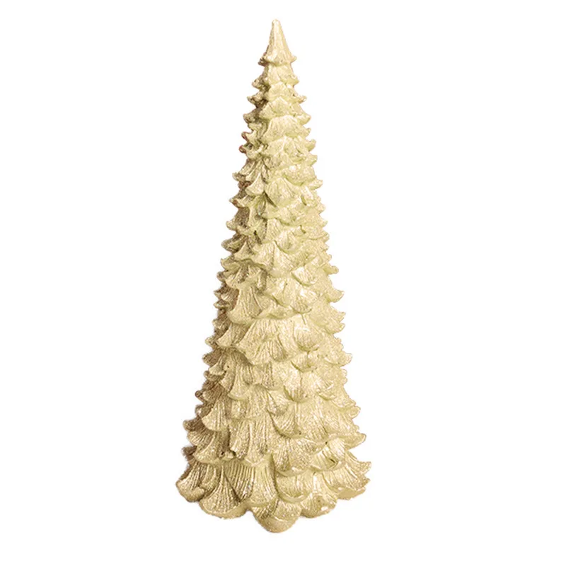 

Fancy Christmas Gifts White Christmas Tree Creative Resin Crafts Golden Fruit Cedar Ornament Decoration Wholesale Home Decor