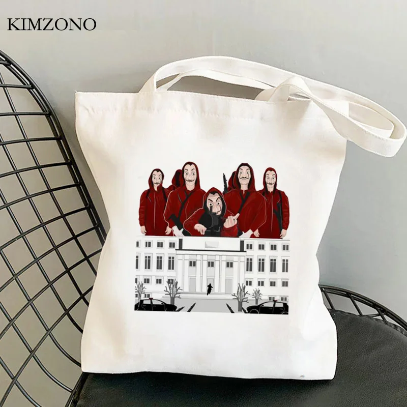

Money Heist 2 shopping bag bolsas de tela bolso shopper reusable shopper eco bag woven bolsas ecologicas grab