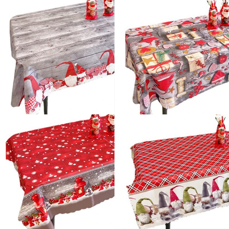 

Waterproof Christmas Decoration Household Kitchen Tablecloth Dustproof Cloth Rectangular Polyester Waterproof Tablecloth Cover