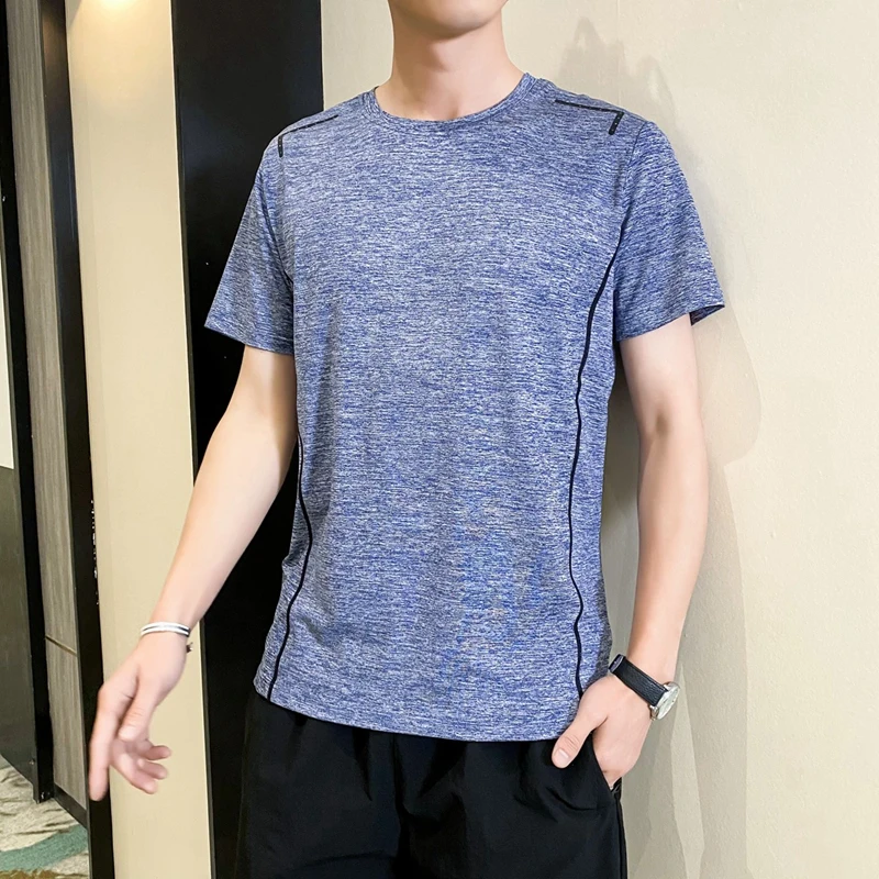 

Summer Sweat Suits Men Brand Quality Clothing Tracksuit Set Men's Cotton T-shirt Male Quick-Drying O-Neck Sport Short Training