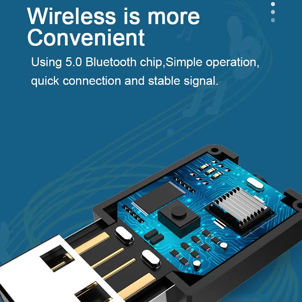 

Wireless Audio And Video Adapter USB Bluetooth 5.0 Audio Transmitter Receiver Wireless Adapter For TV Car