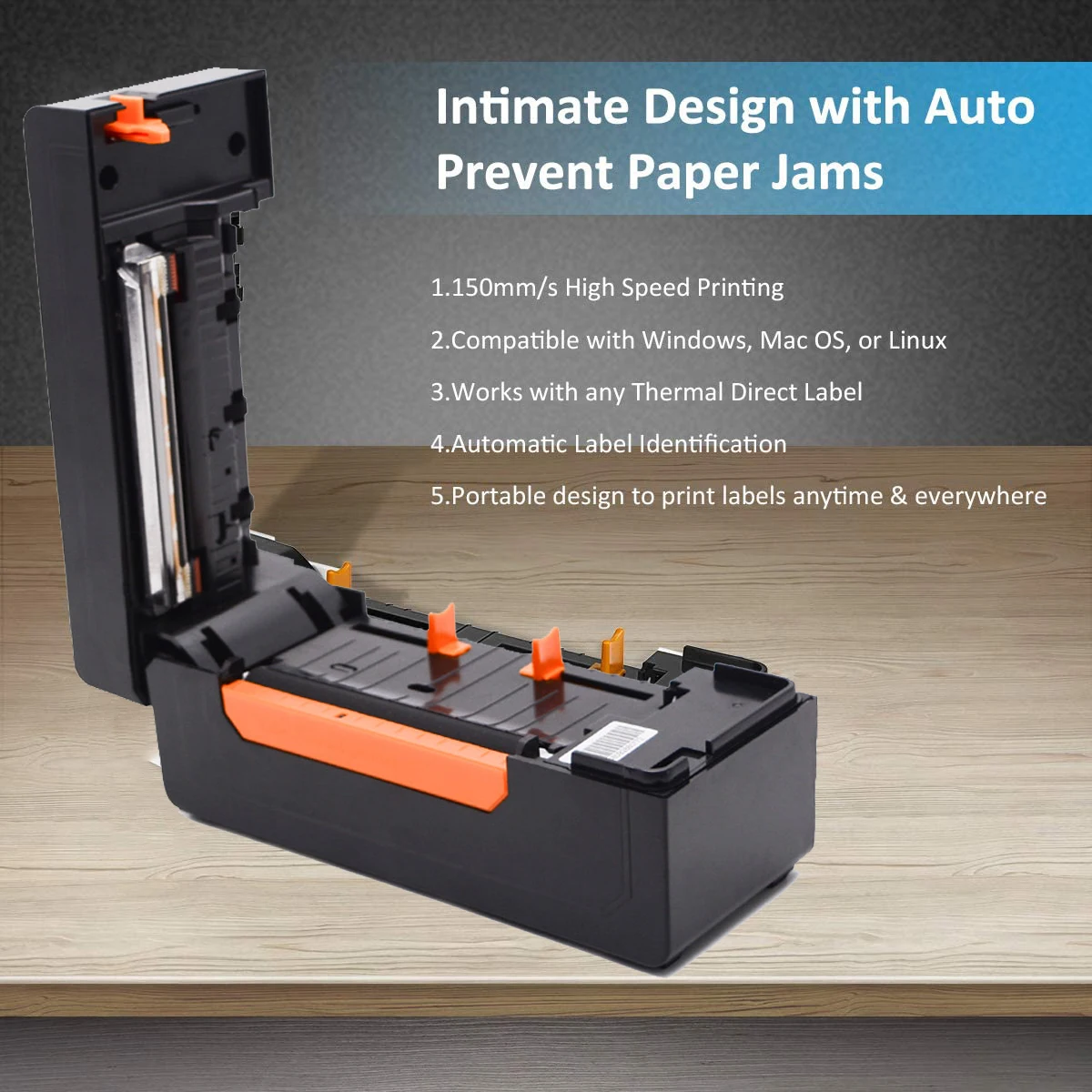 4 дюйма принтер для тепловой печати штрихкодов ярлыков с держателем этикетки на посылок Ebay Etsy Shopify × 6