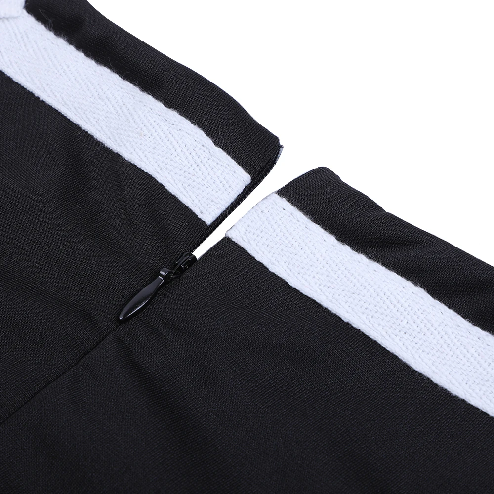 Женское винтажное платье с принтом в горошек черное стиле Хепберн 50-х годов