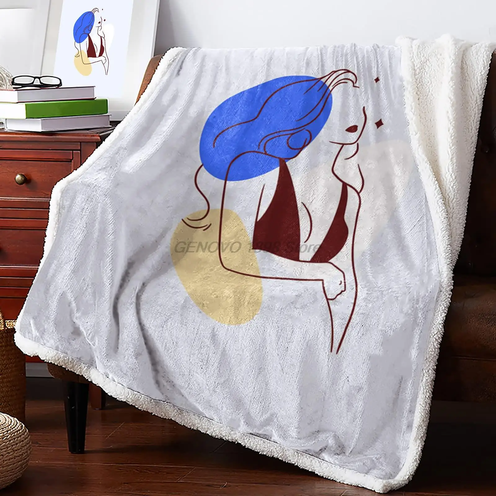 

Роскошная флисовая плед для дивана, толстое пушистое мягкое уютное одеяло для кровати, двустороннее Флисовое одеяло Sherpa для дивана Chai