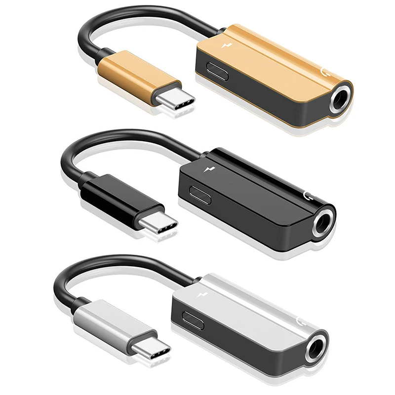 

Usb Type C To 3.5mm Jack TypeC Audio Splitter Headphone Cable For Samsung Xiaomi Huawei Earphone Aux 3.5 Adapter Charger Adapter