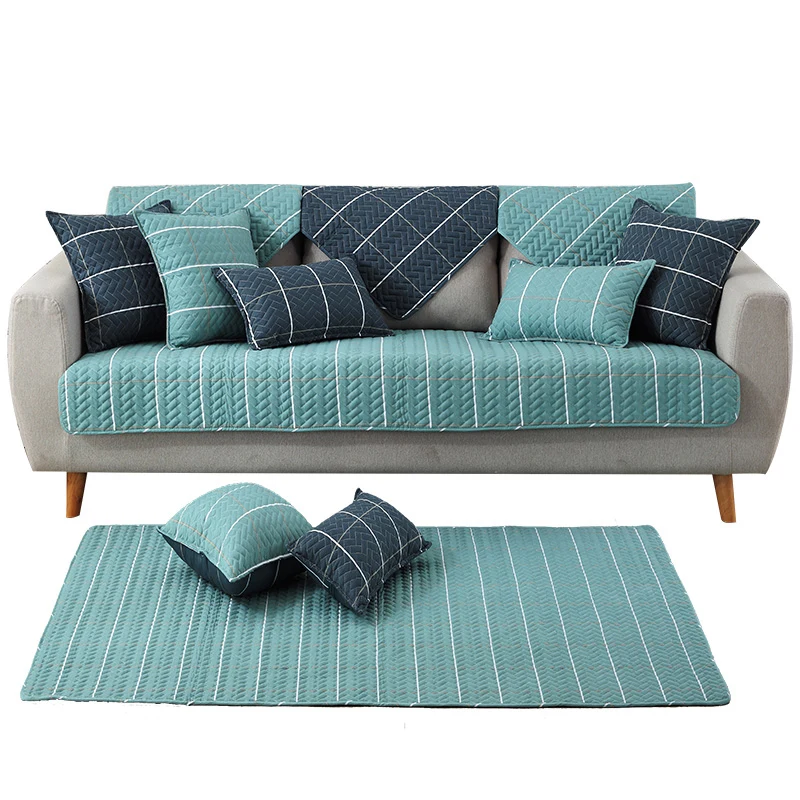 Хлопковое уплотненное покрытие для дивана грязеотталкивающее Защитная Подушка