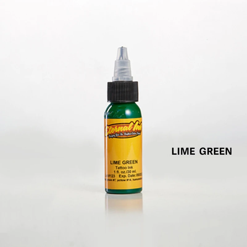 7colors goochie tintas tattoo pigments dynamic eternal ink permanent tattoo ink set pigment tinta tattoo tintas para tatuajes - Цвет: lime green