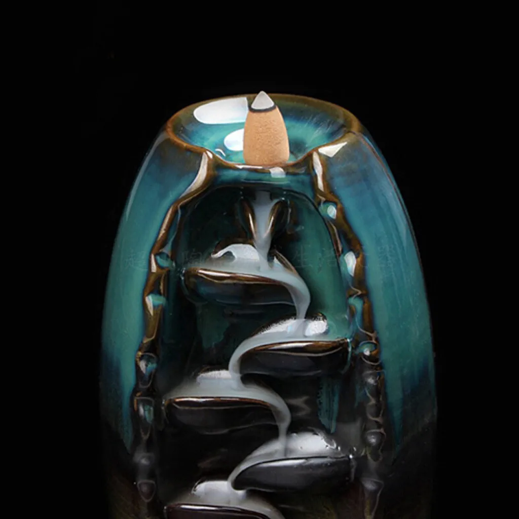 Керамический обратный поток для благовоний ручной работы в горной реке водопад