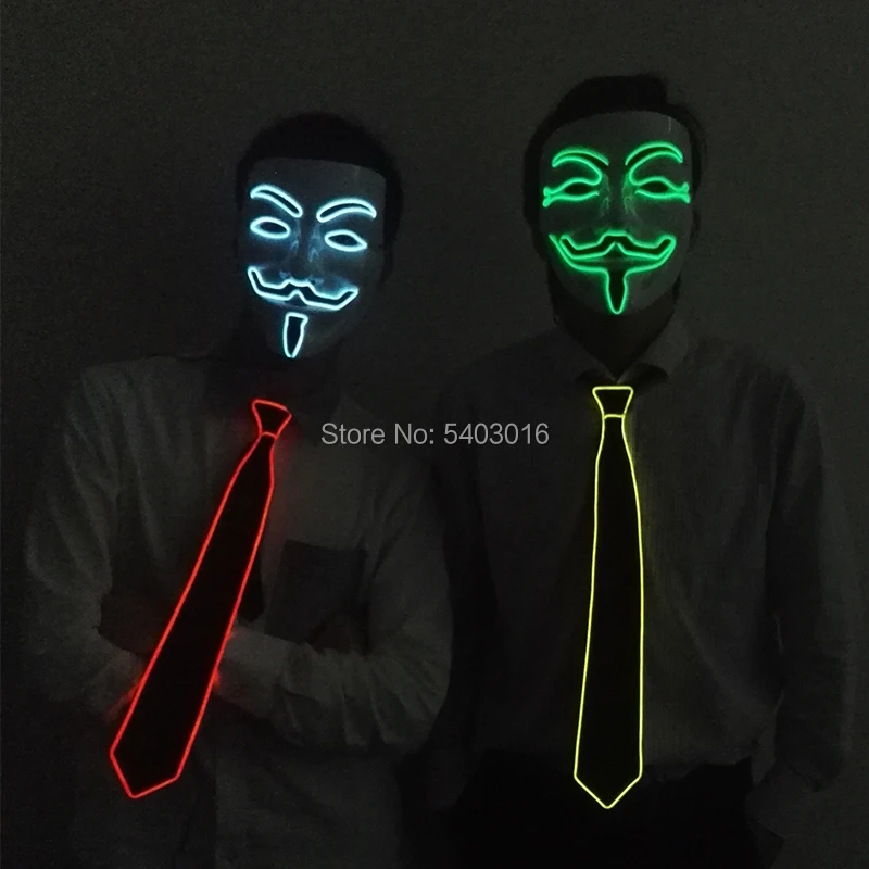 

Мужской галстук со светодиодной подсветкой, неоновый светящийся галстук для вечерние свадьбы, вечеринки, дня рождения, Прямая поставка
