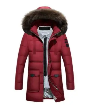 2019 импортные товары OEM зимний мужской пуховик съемный теплый длинный