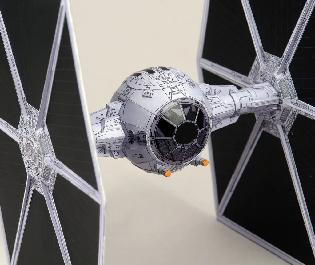 22 см для Звездные войны истребитель TIE 3D Бумажная модель космического корабля