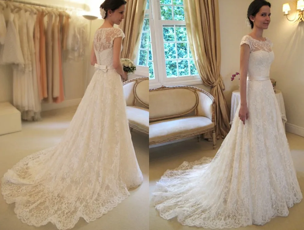 

Бесплатная Доставка, свадебные платья, новинка 2019, vestido de noiva, женское платье с рукавами-крылышками, мягкие кружевные бразильские платья для ...