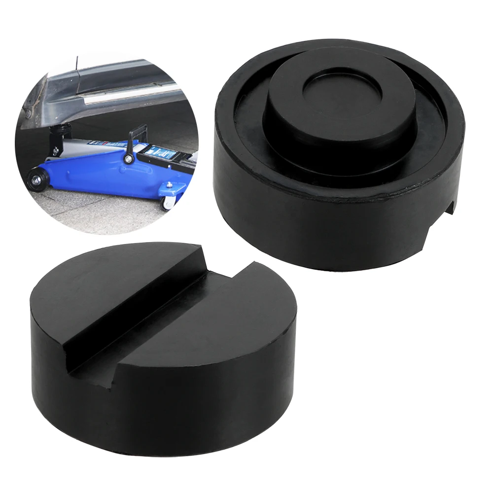 

Repair Tools Rubber For Pinch Weld Side Pad Slotted Floor Jack Pad Car Removal Tool Black Car Jack Support Block