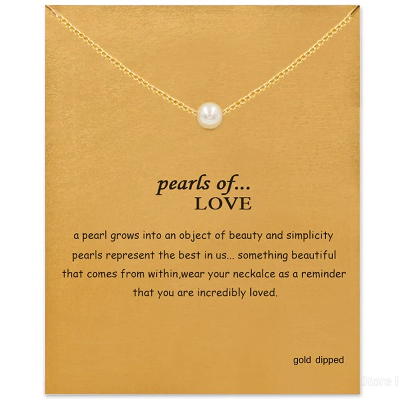 Простое женское ожерелье с искусственным жемчугом минималистичный кулон