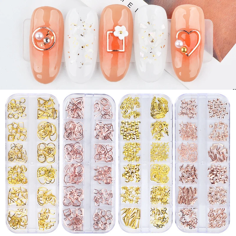 Серьги-гвоздики из сплава розового золота 12 Ячеек | Красота и здоровье