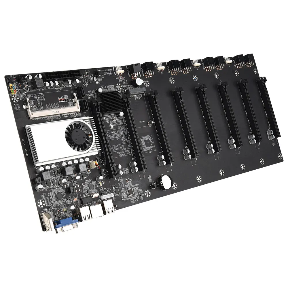 

Материнская плата 8 GPU для майнинга биткоинов, криптовалюмов, поддержка майнинга 1066/1333/1600 МГц