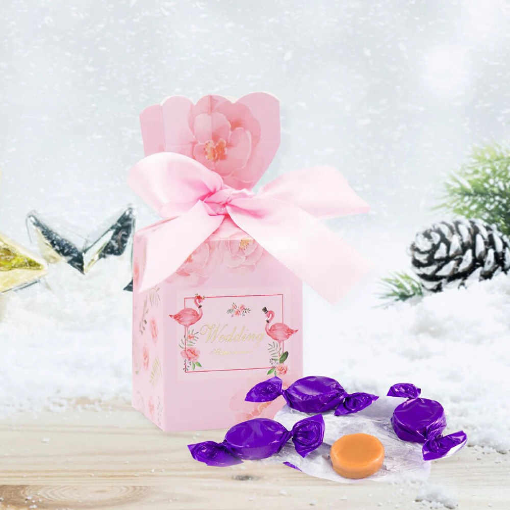 Свадебная розовая коробка для конфет Подарочная в виде фруктового льда детей на
