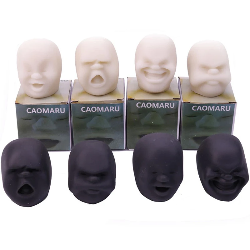 

Fun Novelty Caomaru Antistress Ball Toy Human Face Emotion Vent Ball Resin Relax Doll Adult Stress Relieve Novelty Toys Gift