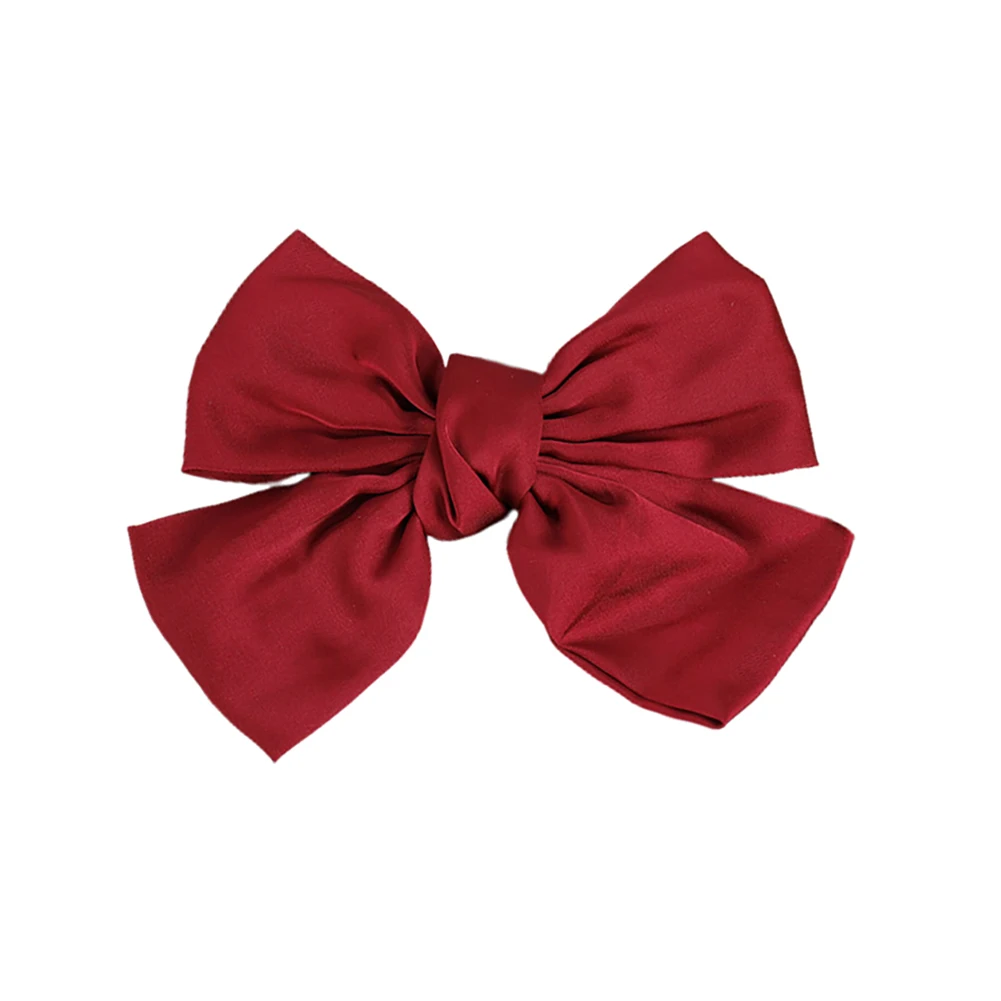 

Fashion Sweet Solid Color Big Bow Hairpin Cute Red Barrette Pink Hair Clip Women Girls BB Oversize Headwear Accessories