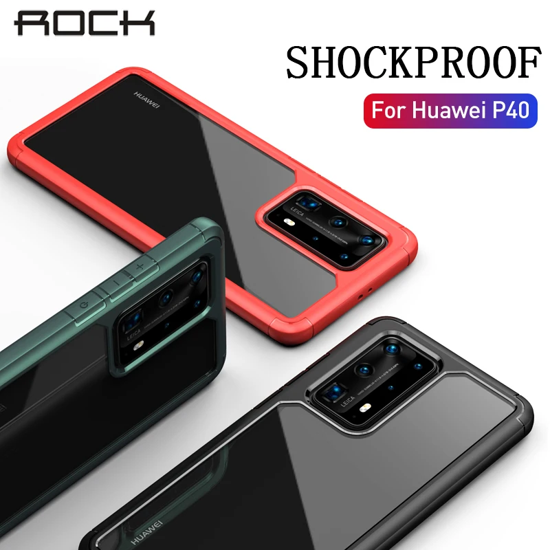Противоударный чехол для телефона ROCK huawei P40 Pro Plus задняя крышка прозрачное