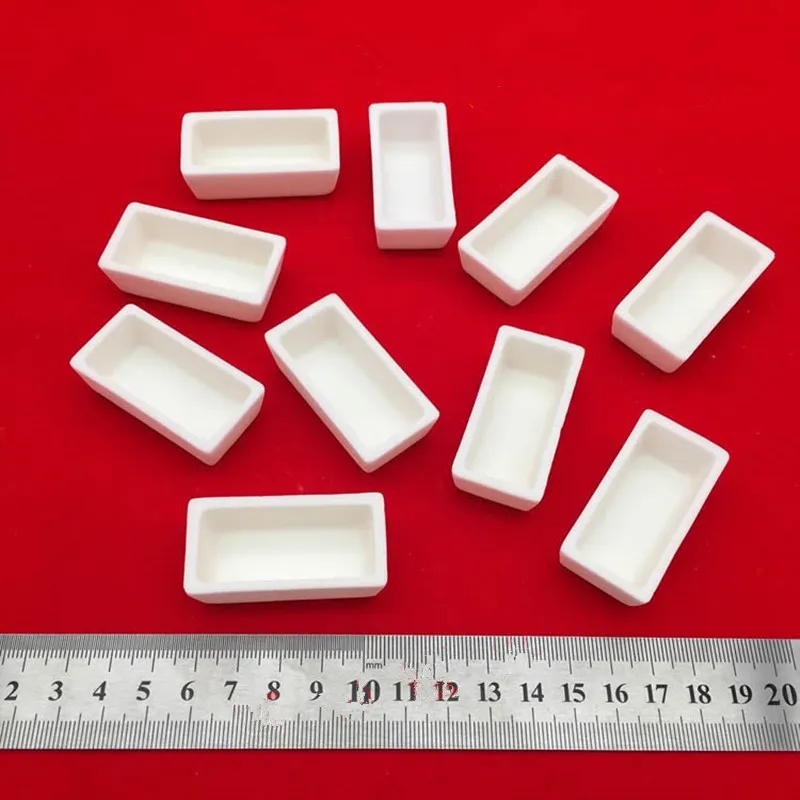 Керамический тигель Al2O3/48x24x14 мм трапециевидный глиноземный тигель/спеченный