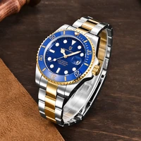 pagani design water ghost series classic blue dial luxury men automatic watches stainless steel 100m waterproof mechanical watch