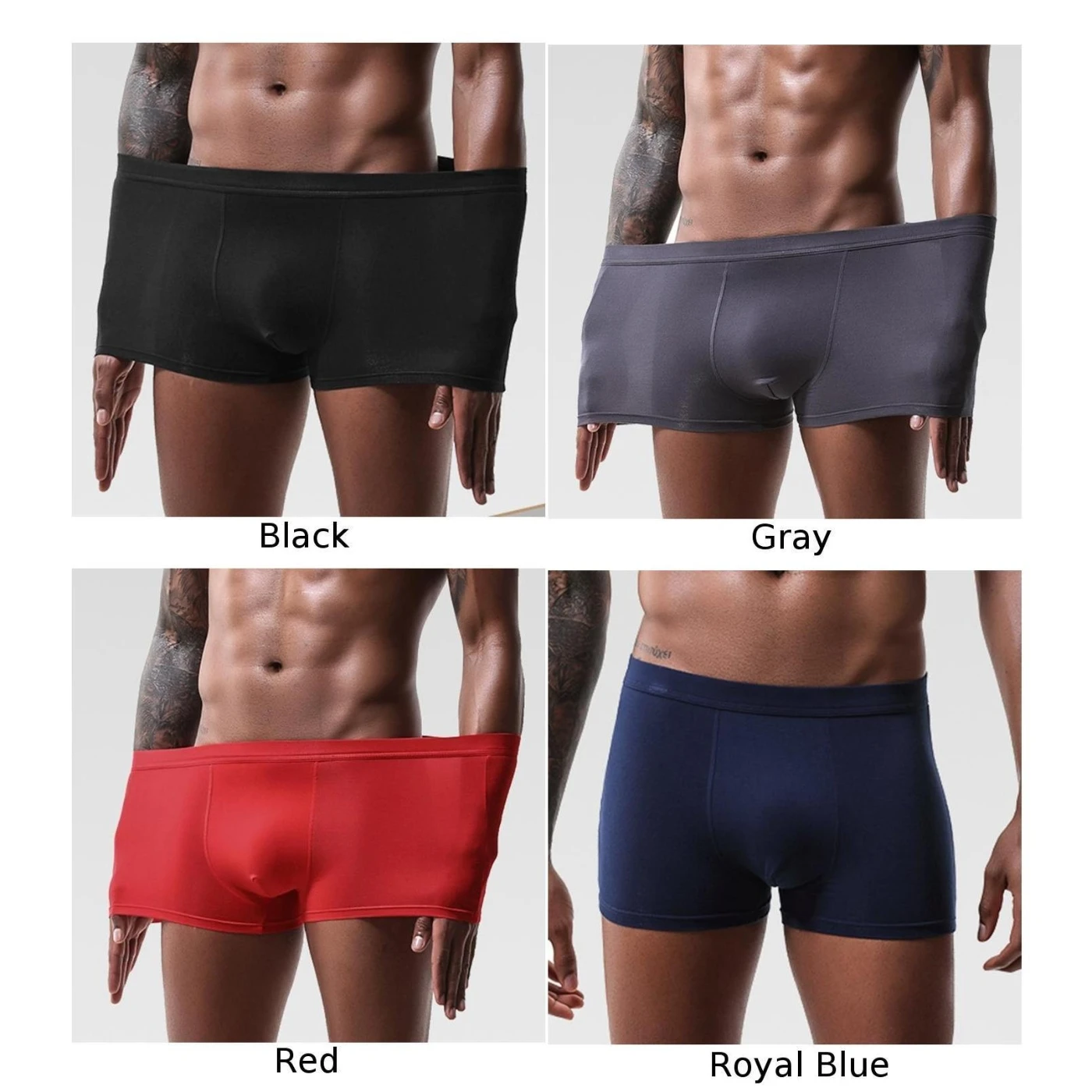 

100% Brand New Men's Breathable Underwear Shorts Knickers Trunks Low Rise Lingerie Boxer Briefs Men's Sexy Boxer Briefs