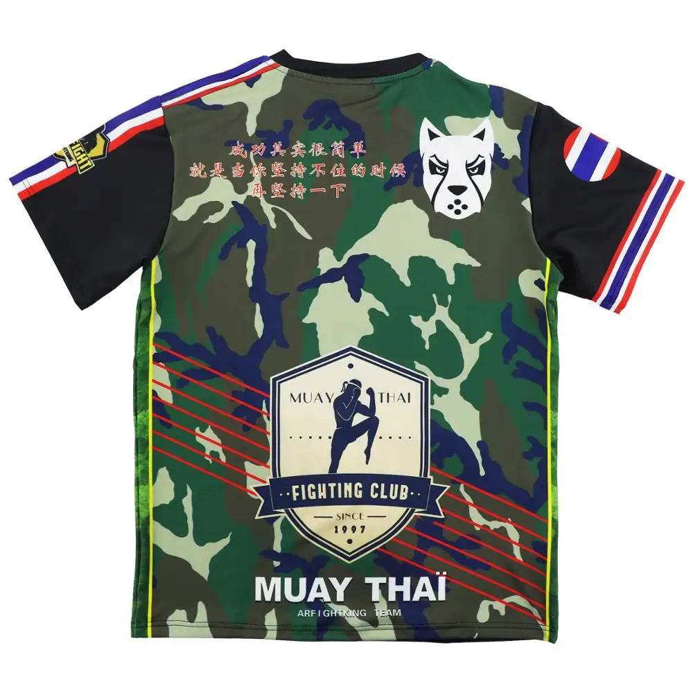 ARFIGHTKING Muay Thai T-shirt fitness Mixed martial arts training MMA stretch fight sport short sleeve | Спорт и развлечения